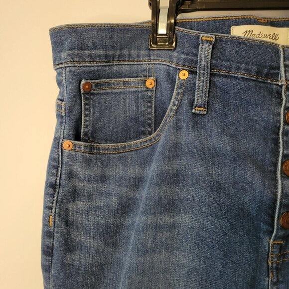 Madewell Cali Demi - Boot Cut Button Fly Jeans Size 32 - Picture 4 of 14